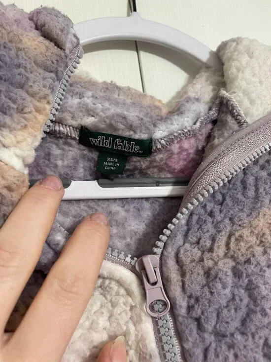 MODERN | Multi-Colored Wild Fable Sherpa Cropped Jacket - Picture 4 of 4